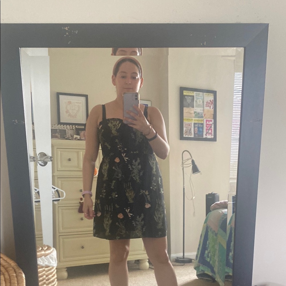 Sunday Best Black Floral Mini Dress